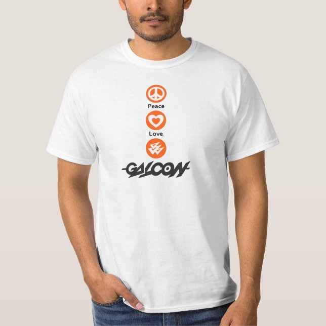 Frieden, Liebe, Galcon T-Shirt (Vorderseite)