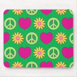 Frieden Liebe Gänseblümchen Mousepad