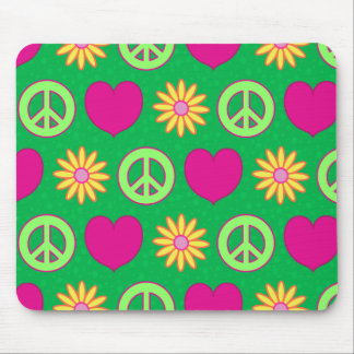 Frieden Liebe Gänseblümchen Mousepad
