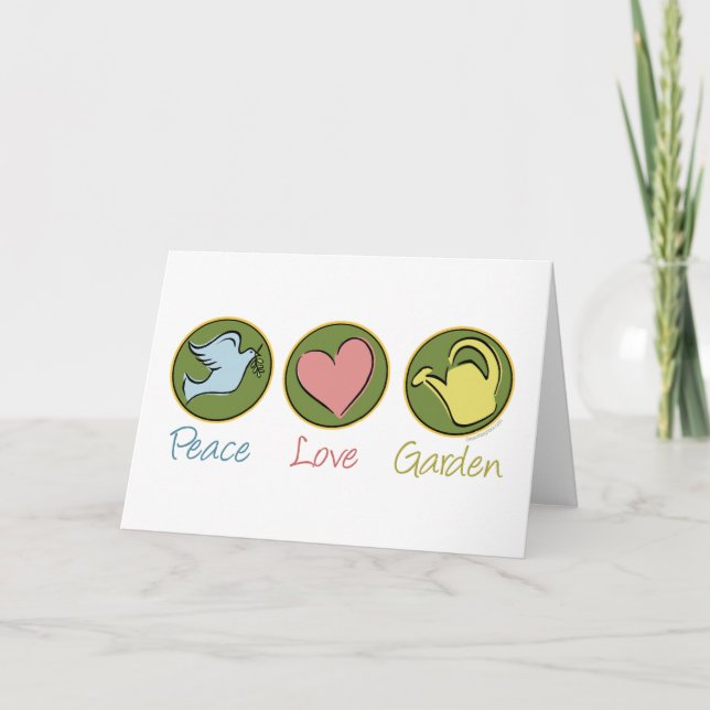 Frieden, Liebe, Garten Karte (Vorderseite)