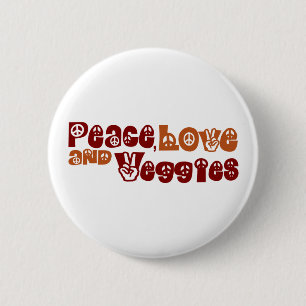 Frieden Liebe Gemüse Button