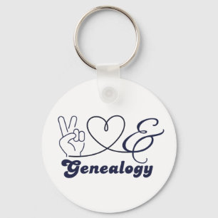 Frieden, Liebe & Genealogie Schlüsselanhänger