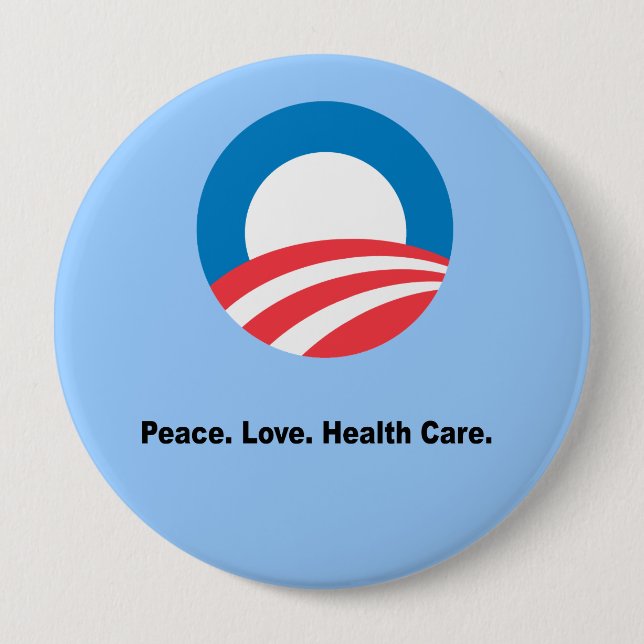 Frieden. Liebe. Gesundheitswesen Button (Vorderseite)