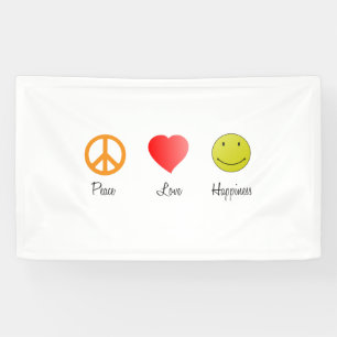 Frieden Liebe Glück Banner
