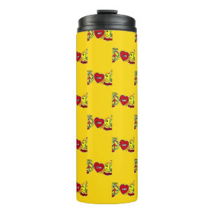 Frieden Liebe Glück Thermosbecher
