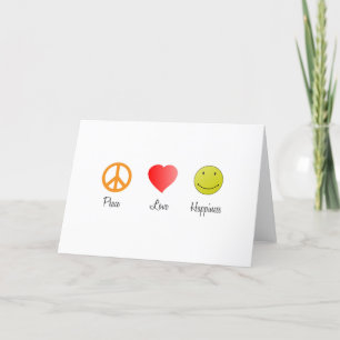 Frieden Liebe Glückseligkeit Feiertagskarte