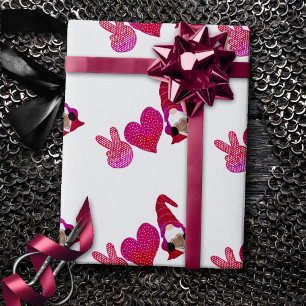 Frieden Liebe Gnom Valentinstag Sublimation Geschenkpapier