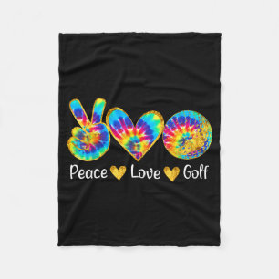 Frieden Liebe Golf Lustige Tie Dye Golf Liebhaber  Fleecedecke