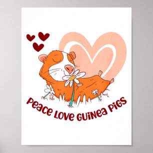 Frieden Liebe Guinea Gs Lustige Aussage Für Guinea Poster