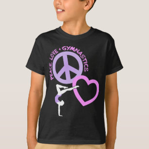 Frieden-Liebe-Gymnastisch, rosa/purple2 T-Shirt