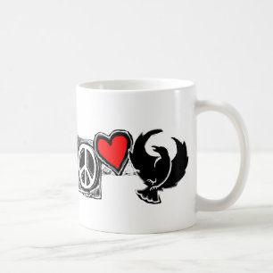 Frieden, Liebe, Hahnenfuß. Kaffee-Tassen! Tasse