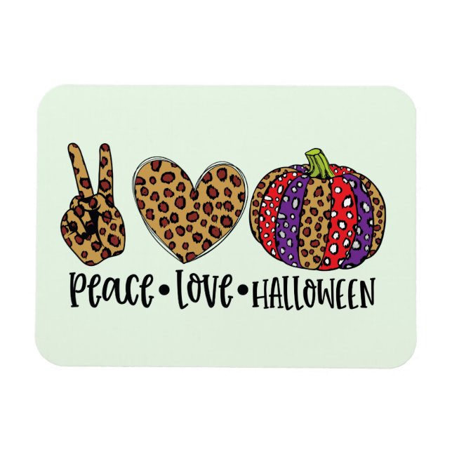 Frieden - Liebe - Halloween Magnet (Horizontal)