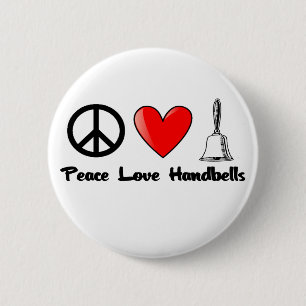 Frieden, Liebe, Handbells Button