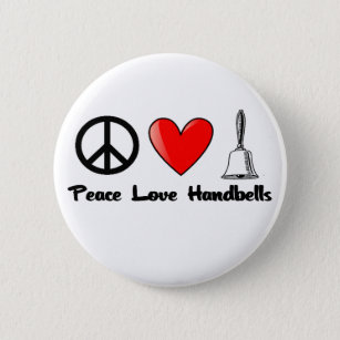 Frieden, Liebe, Handbells Button
