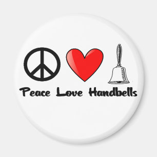 Frieden, Liebe, Handbells Magnet
