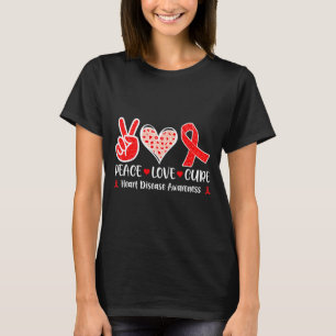 Frieden. Liebe. Heilung - Monat der Herzkrankheite T-Shirt