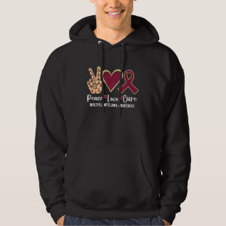 Frieden Liebe Heilung Multiples Myelom Bewusstsein Hoodie