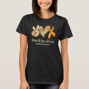 Frieden Liebe Heilung Oranges Band Leukämie-Bewuss T-Shirt