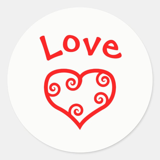 Frieden, Liebe, Herzfreude - Circle Sticker (Vorderseite)