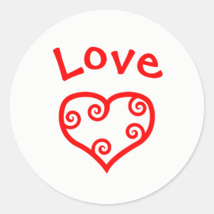 Frieden, Liebe, Herzfreude - Circle Sticker
