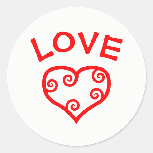 Frieden, Liebe, Herzfreude - Circle Sticker (Vorderseite)