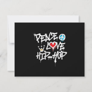 Frieden Liebe Hip Hop Tanz RSVP Karte
