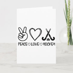 Frieden Liebe Hockey Karte