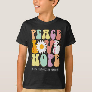 Frieden Liebe Hoffnung Ataxia Telangiectasia Bewus T-Shirt