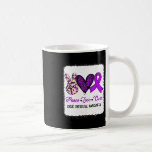 Frieden Liebe Hoffnung Lila Band Drogenüberdosis-B Kaffeetasse