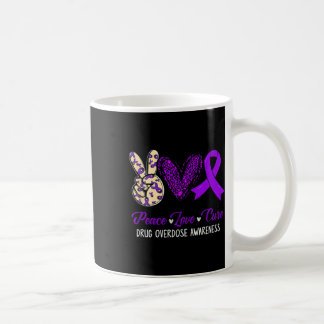 Frieden Liebe Hoffnung Lila Band Drogenüberdosis-B Kaffeetasse