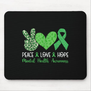 Frieden Liebe Hoffnung Psychische Gesundheit Bewus Mousepad