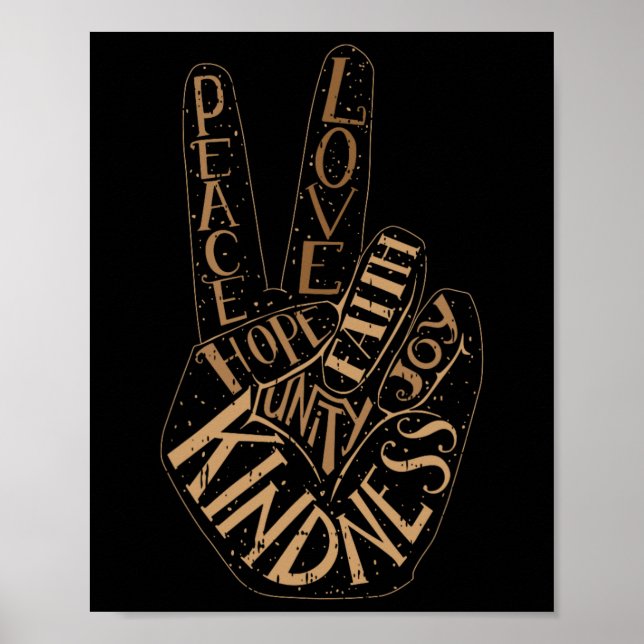 Frieden Liebe Hoffnung Schwarze Geschichte Monat M Poster (Vorne)