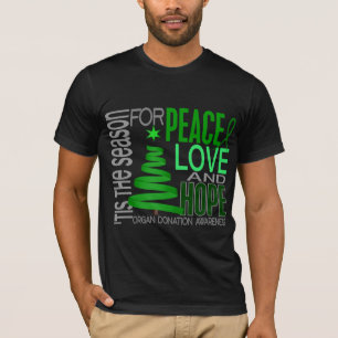 Frieden Liebe Hoffnung Weihnachten Feiertag Organs T-Shirt
