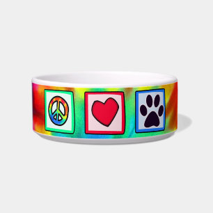 Frieden, Liebe, Hund; Pawprint Napf