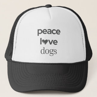 Frieden Liebe Hunde Modernes Grafik-Statement für  Truckerkappe