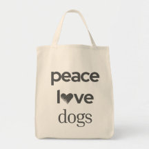 Frieden Liebe Hunde Modernes Grafikstatement für H