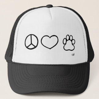 Frieden, Liebe, Hunde Truckerkappe
