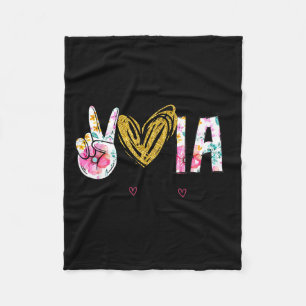 Frieden Liebe Iowa Blumen Vintage Iowa Stolz Bunde Fleecedecke