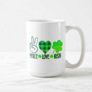 Frieden Liebe Irisches St. Patrick's Day Design-66 Kaffeetasse
