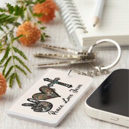 Frieden - Liebe - Jesus Schlüsselanhänger