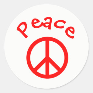 Frieden, Liebe, Joypeace Sign - Circle Sticker