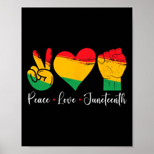Frieden Liebe Juneteenth 1865 Schwarzer Stolz Männ Poster