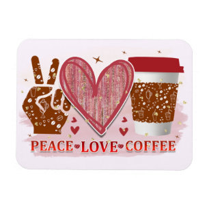Frieden Liebe Kaffee Magnet