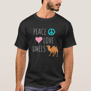 Frieden Liebe Kamele Süßes Kamel Wüsten Tier T-Shirt