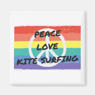 Frieden. Liebe. Kitesurfen Magnet