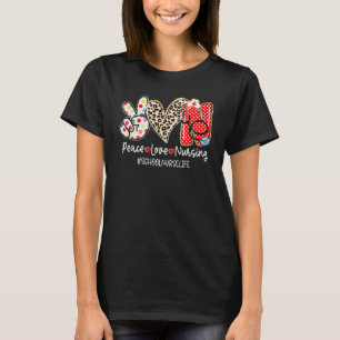 Frieden Liebe Krankenpflegeschule Krankenpfleger L T-Shirt