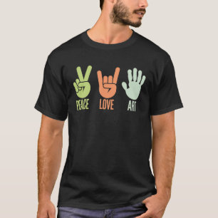 "Frieden, Liebe, Kunst – Hand Symbol Design" T-Shirt