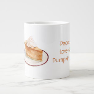 Frieden Liebe & Kürbiskuchen Jumbo-Tasse