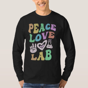 FRIEDEN LIEBE LAB Retro-Laboratorium Groovy Schule T-Shirt
