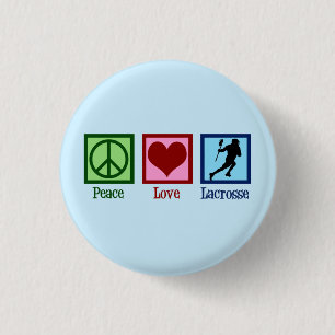 Frieden Liebe Lacrosse Button
